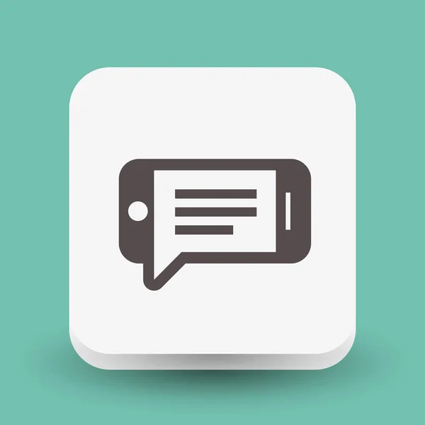 Pictograph van bericht of chat op smartphone — Stockvector