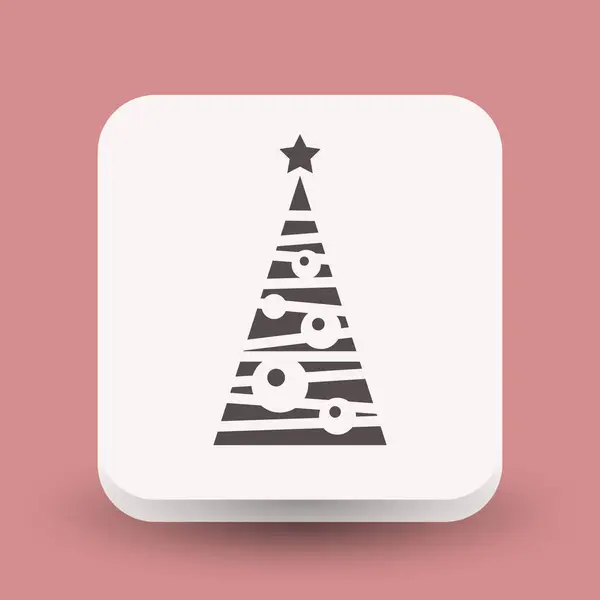 Pictograph van kerstboom — Stockvector