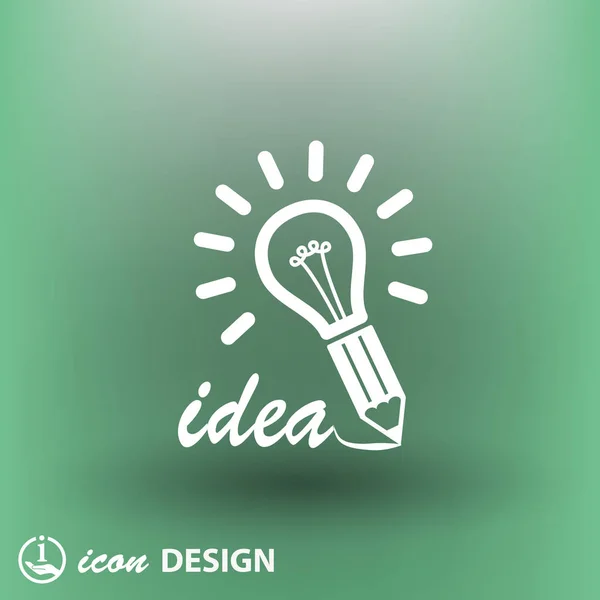 Idea bombilla icono — Vector de stock