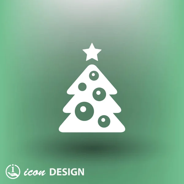 Pictograph van kerstboom — Stockvector