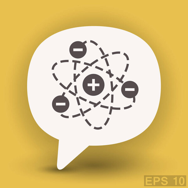 Pictograph of atom icon