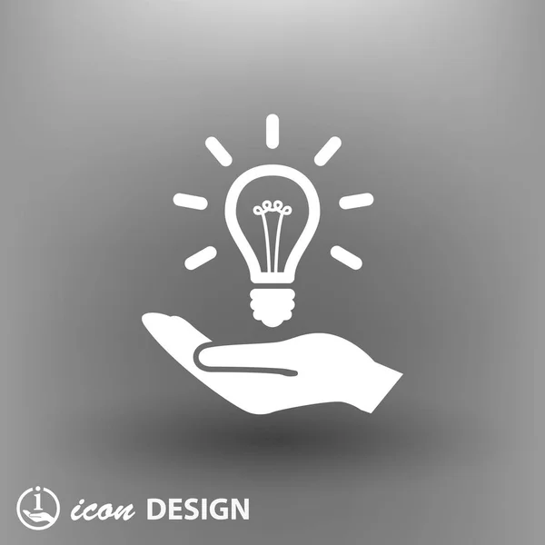 Idea light bulb icon — Stock Vector