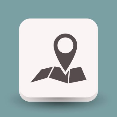 Harita simgesinde iğne