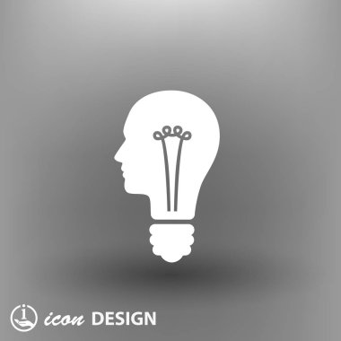 ampul ve kafa simgesi