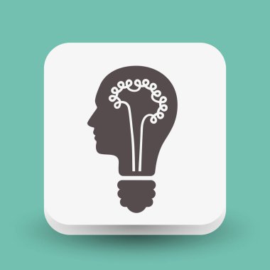 ampul ve kafa simgesi