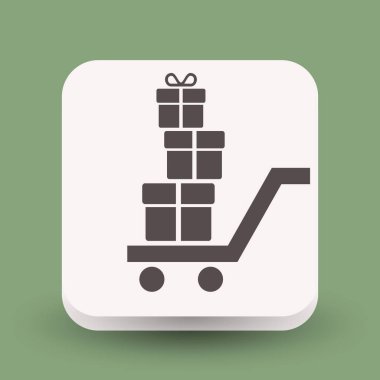 alışveriş sepeti simgesi olarak Hediyelik kutu