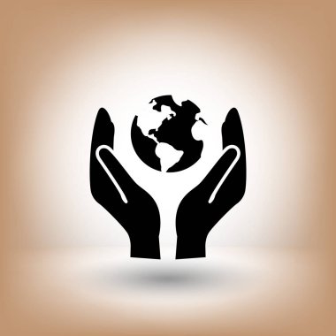 Ellerin simgesinde Küre  