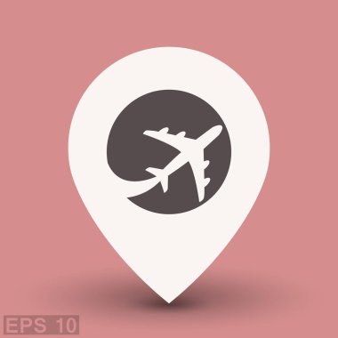 Air travel icon clipart