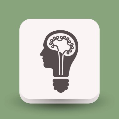 ampul ve kafa simgesi