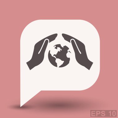 Ellerin simgesinde Küre  