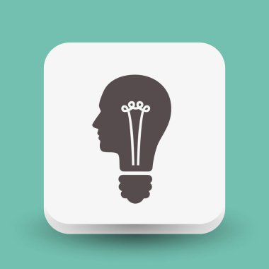 ampul ve kafa simgesi