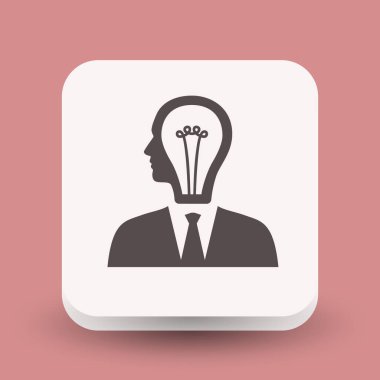 ampul ve kafa simgesi