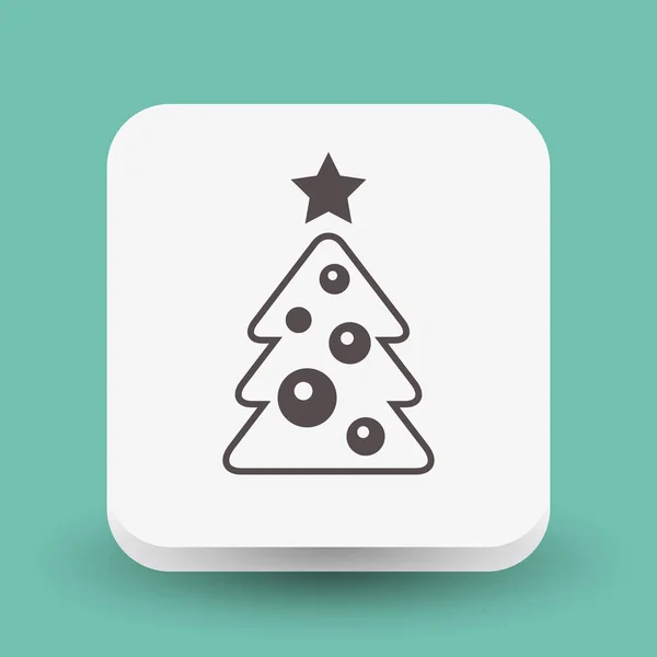 Pictograph van kerstboom — Stockvector