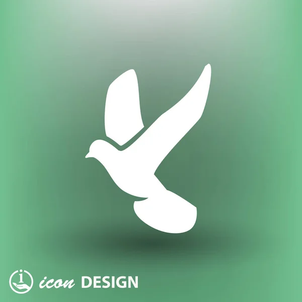Kuş simgesi tasarım — Stok Vektör