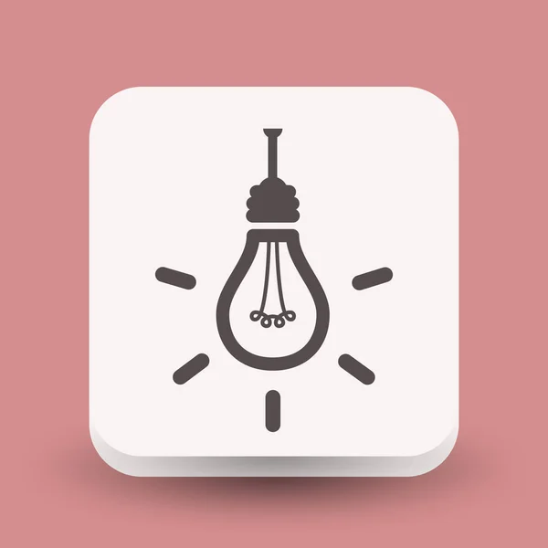 Ikona žárovky idea — Stockový vektor