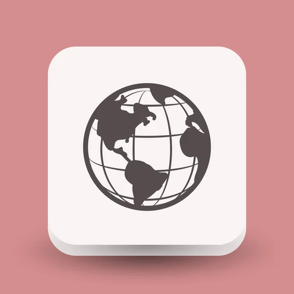 Pictograph van globe voor ontwerp — Stockvector