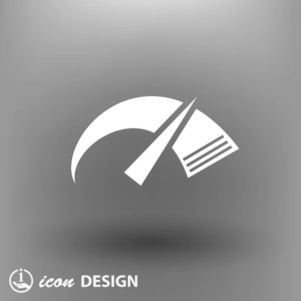 Design of speedometer icon — Stock Vector