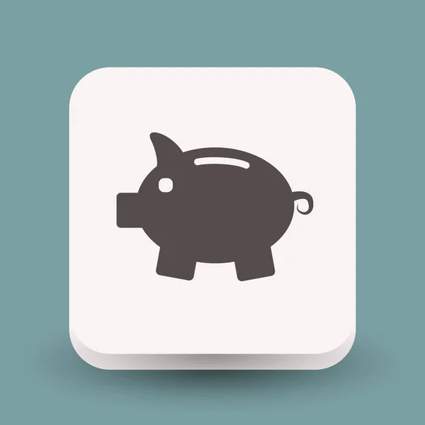 Pittogramma dell'icona del moneybox — Vettoriale Stock