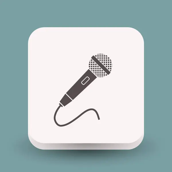 Icône de microphone pour la conception . — Image vectorielle