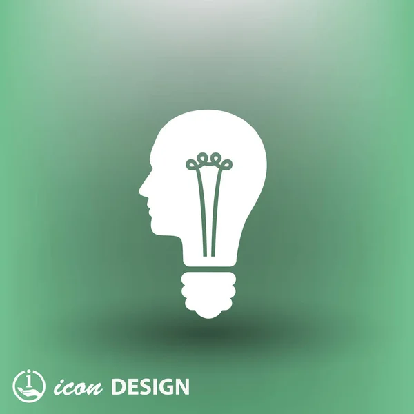 Pictograph van lamp concept — Stockvector