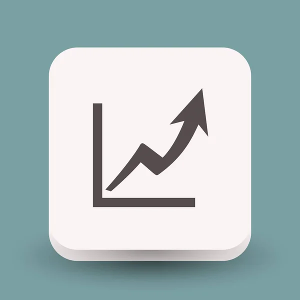 Pictograma de gráfico com seta — Vetor de Stock