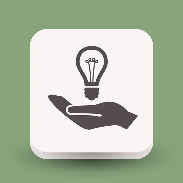 Idea light bulb icon — Stock Vector