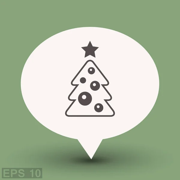 Pictografía del árbol de Navidad — Vector de stock