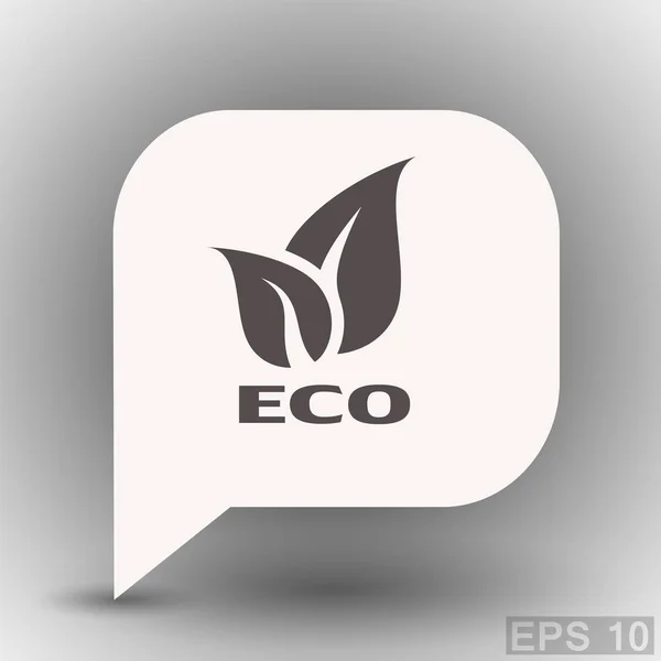 葉と eco の絵文字 — ストックベクタ