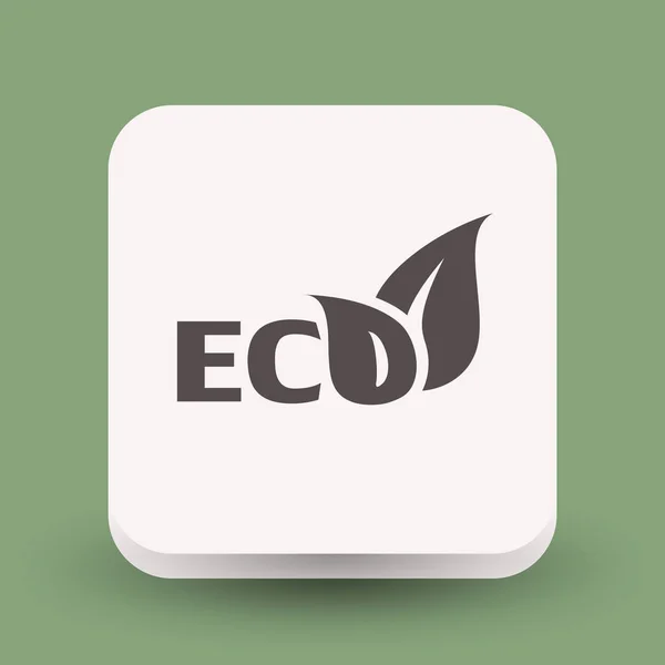 Pictografía de eco con hojas — Vector de stock