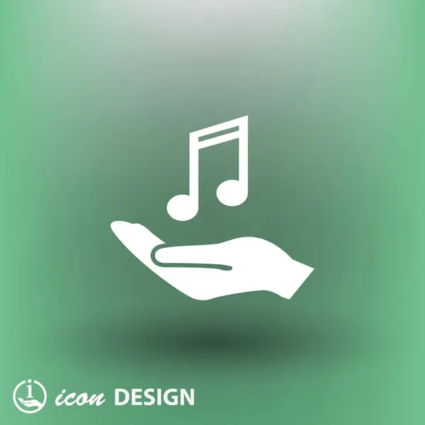 Design der Musik-Ikone — Stockvektor