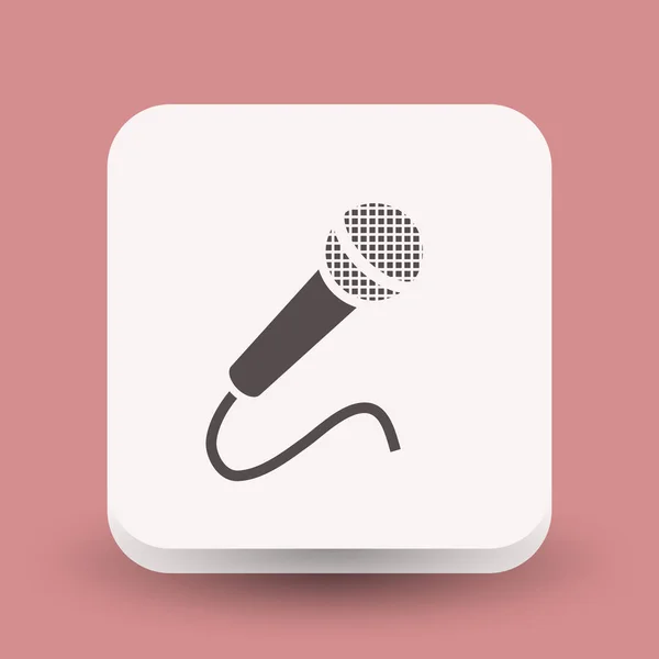 Icono de micrófono para diseño . — Vector de stock