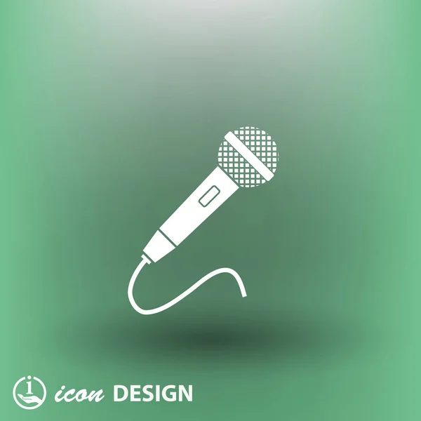 Icône de microphone pour la conception . — Image vectorielle