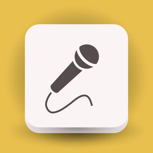 Icono de micrófono para diseño . — Vector de stock