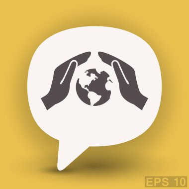 Ellerin simgesinde Küre  