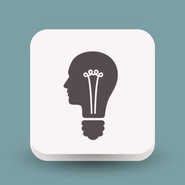 ampul ve kafa simgesi