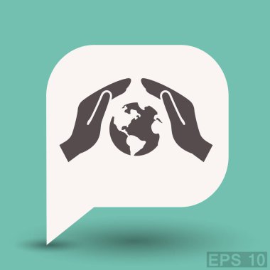 Ellerin simgesinde Küre  