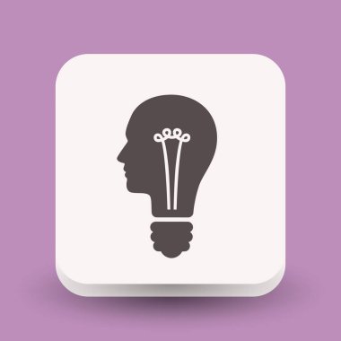 ampul ve kafa simgesi