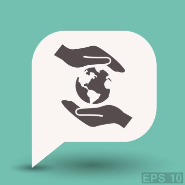 Ellerin simgesinde Küre  