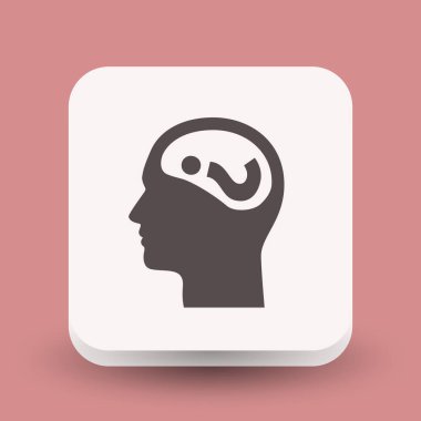 Soru işareti ve adam ikon resim