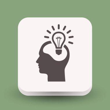 ampul ve kafa simgesi