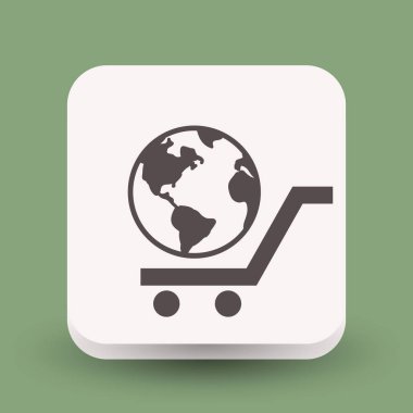 Alışveriş sepeti simgesini Küre