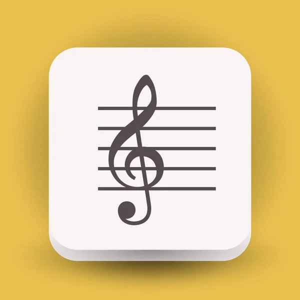 Pictograph of music key — Stock Vector