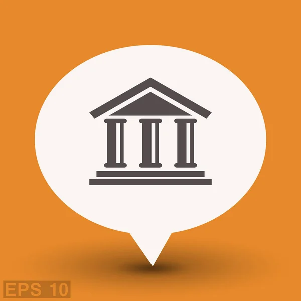 Pictograph van bank pictogram — Stockvector