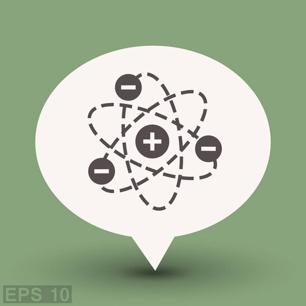 Pictograph of atom icon
