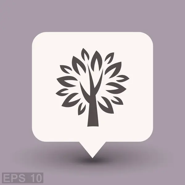Pictograph av träd för design — Stock vektor