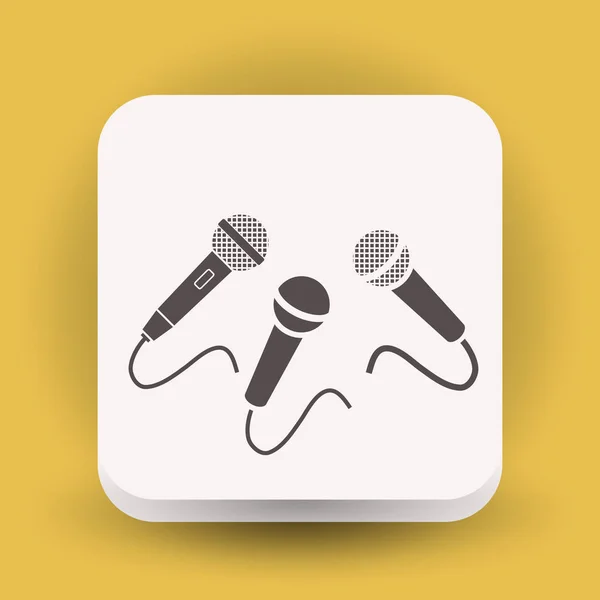 Mikrofon ikon tervezés — Stock Vector