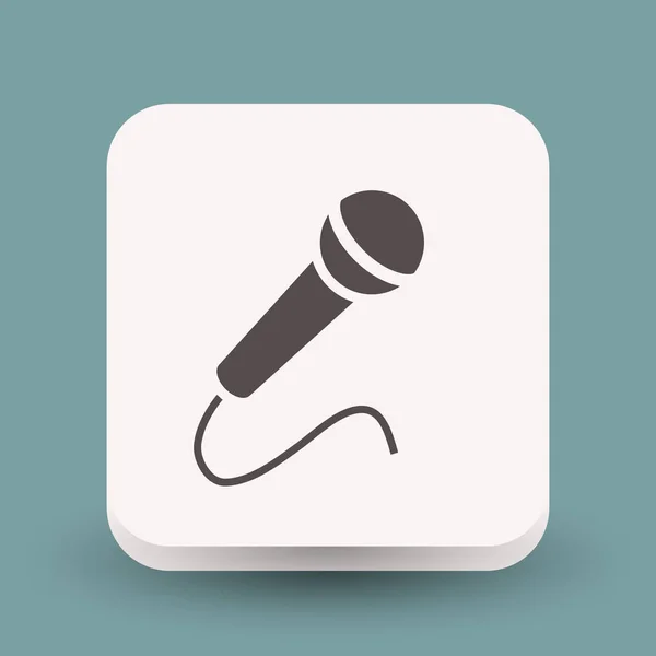 Mikrofon ikon tervezés. — Stock Vector