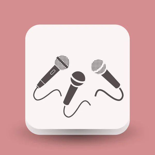 Icono de micrófonos para diseño — Vector de stock