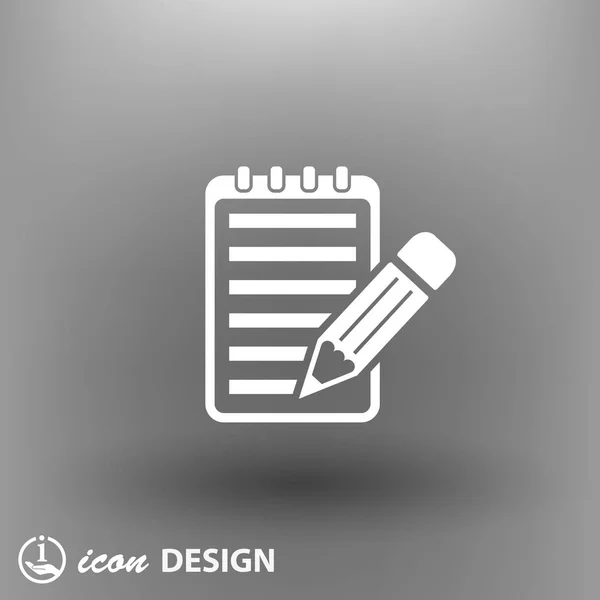 Lápiz nota icono simple — Vector de stock