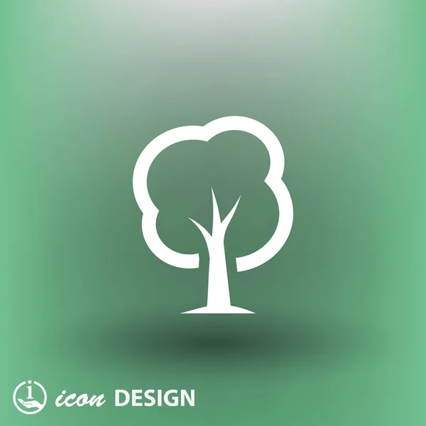 Pittogramma dell'albero per la progettazione — Vettoriale Stock